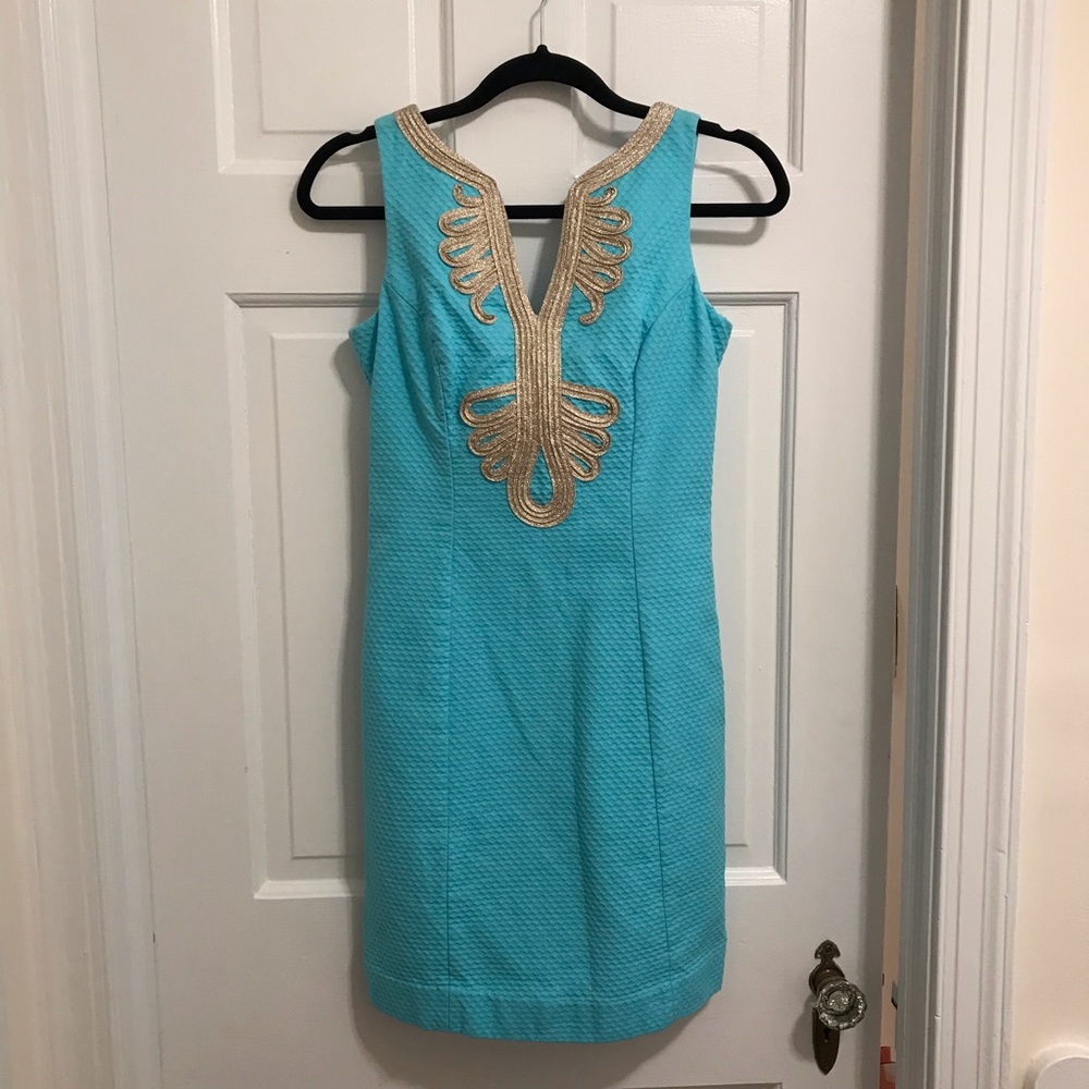 Lilly Pulitzer Janice Shift Dress Shorely Blue